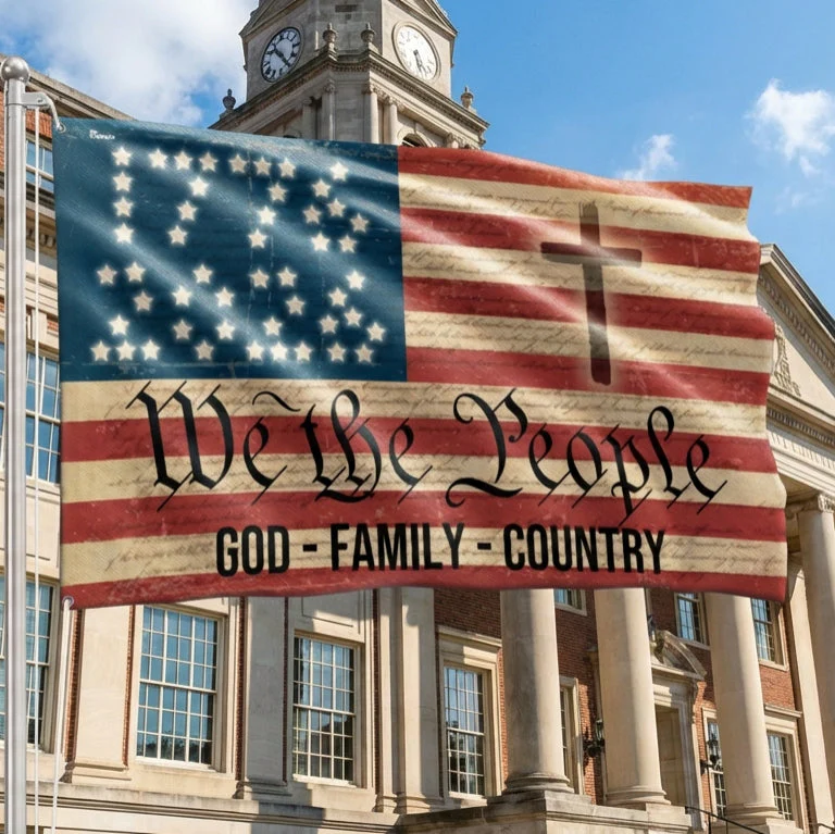 Bimipi We The People Grommet Flag 1776 - 2026 God Family Country 250th Anniversary