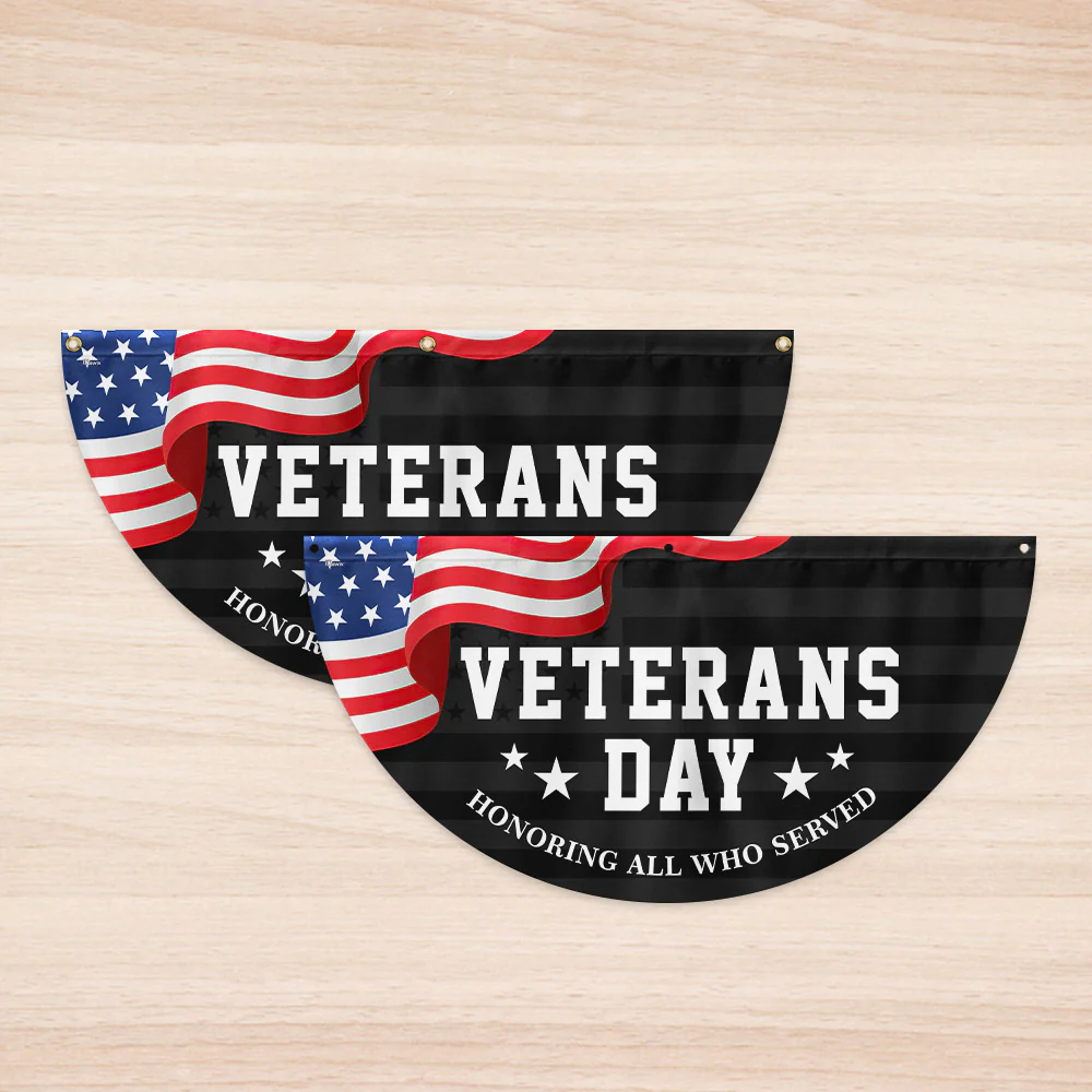 Veterans Day Honoring All Who Served Non-Pleated Fan Flag