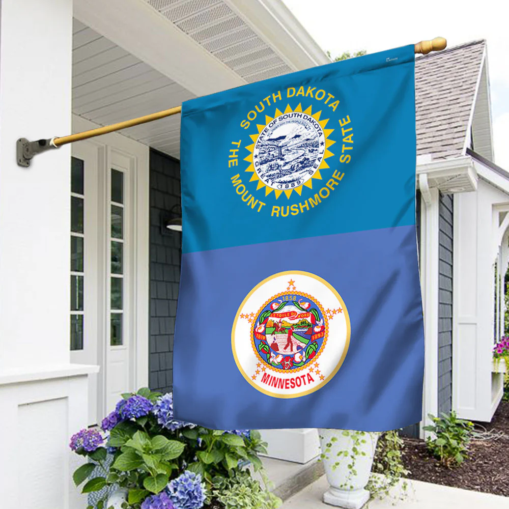 South Dakota And Minnesota Flag