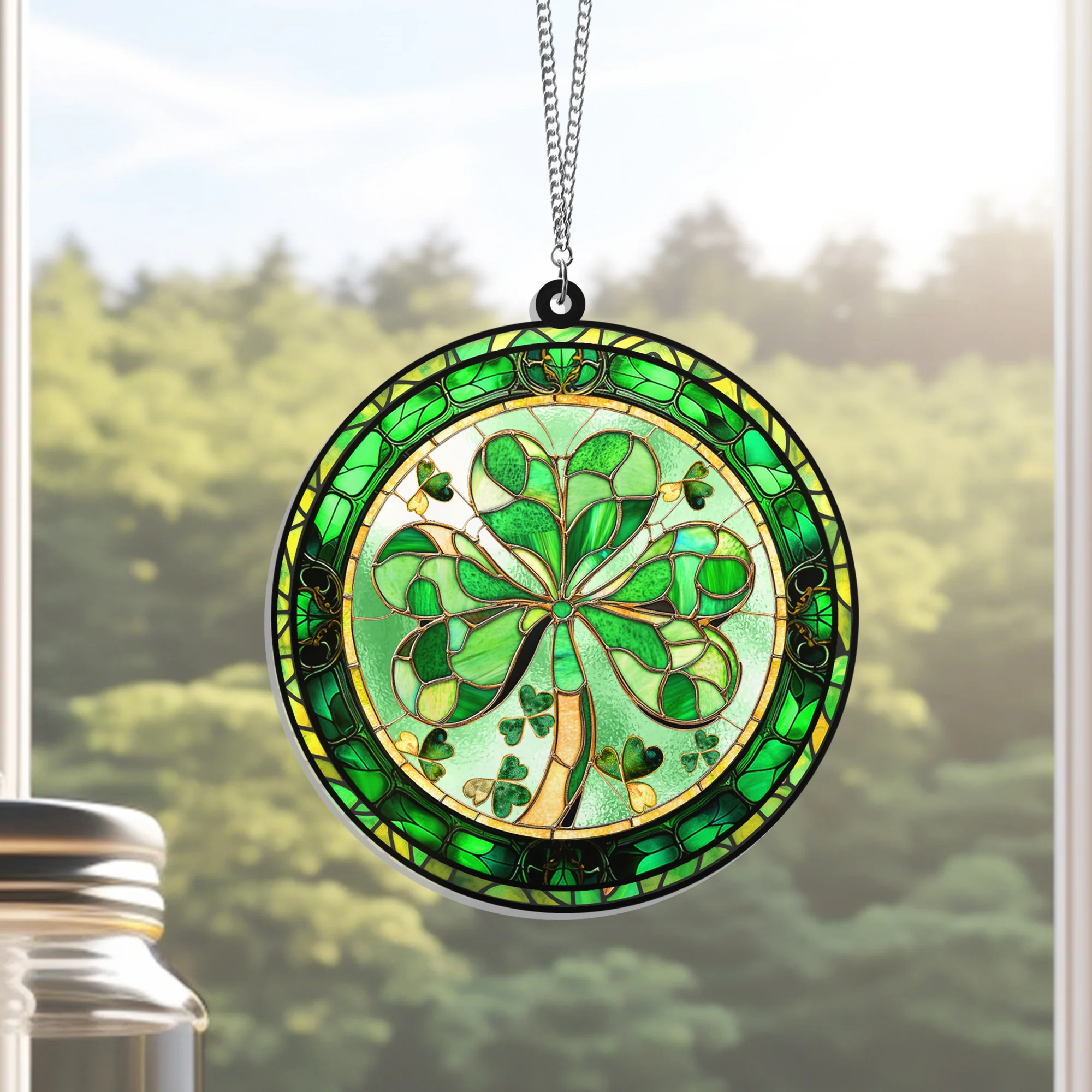 Shamrock Irish Gift - Acrylic Suncatcher Ornament for Home Decor & St. Patrick's Day 3-Day Shipping