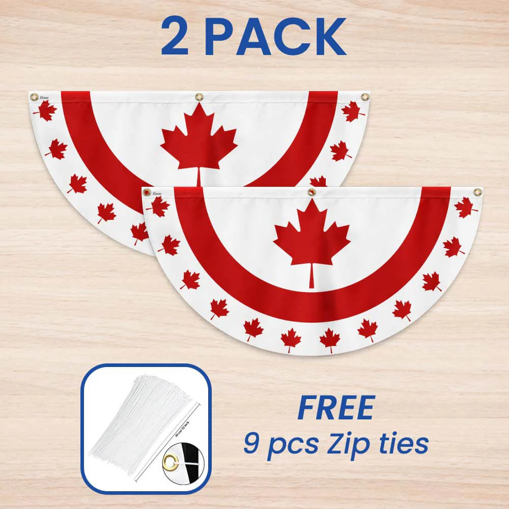 Happy Canada Day 1st Of july Non-Pleated Fan Flag