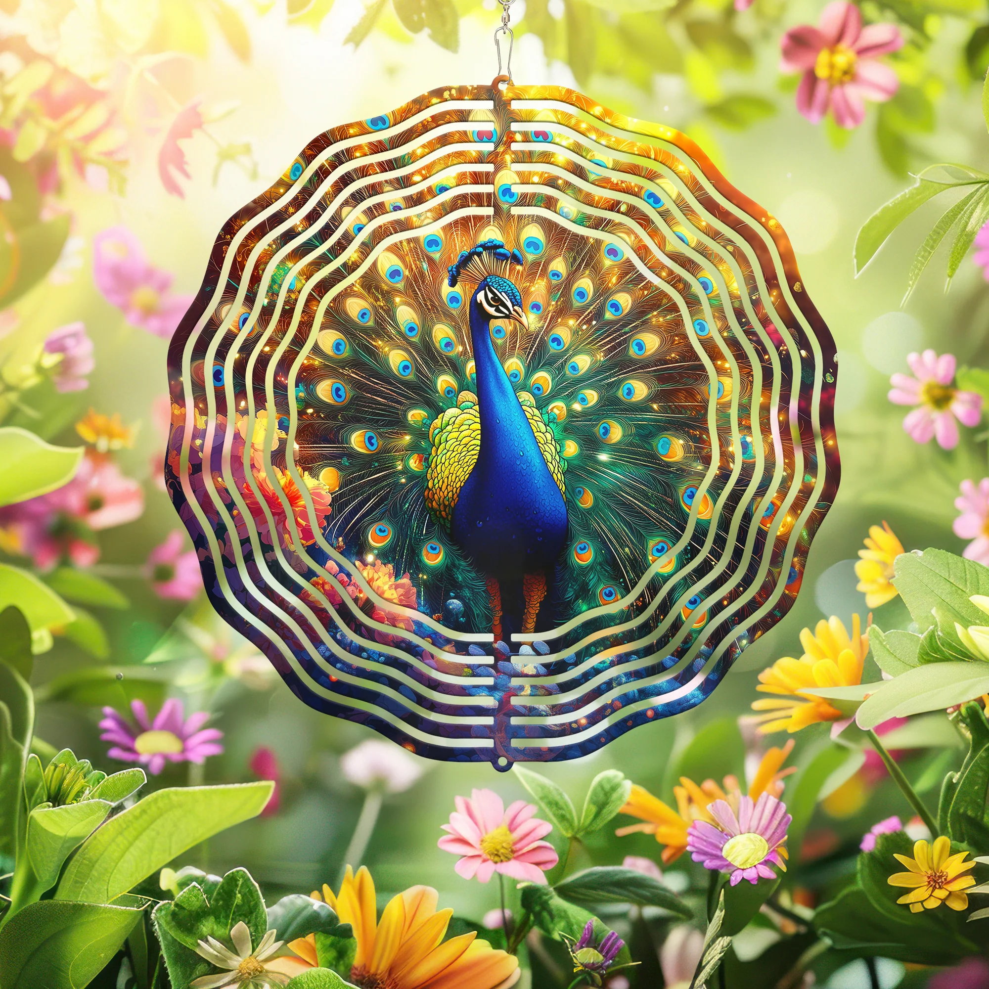 Peacock Spring Wind Spinner 3-Day Shipping