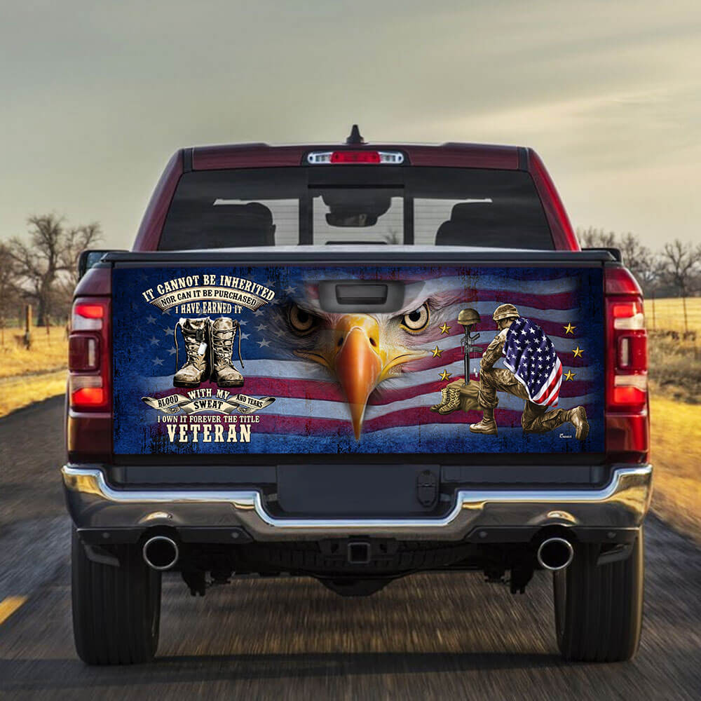 U.S. Veteran American Eagle Truck Tailgate Decal Sticker Wrap