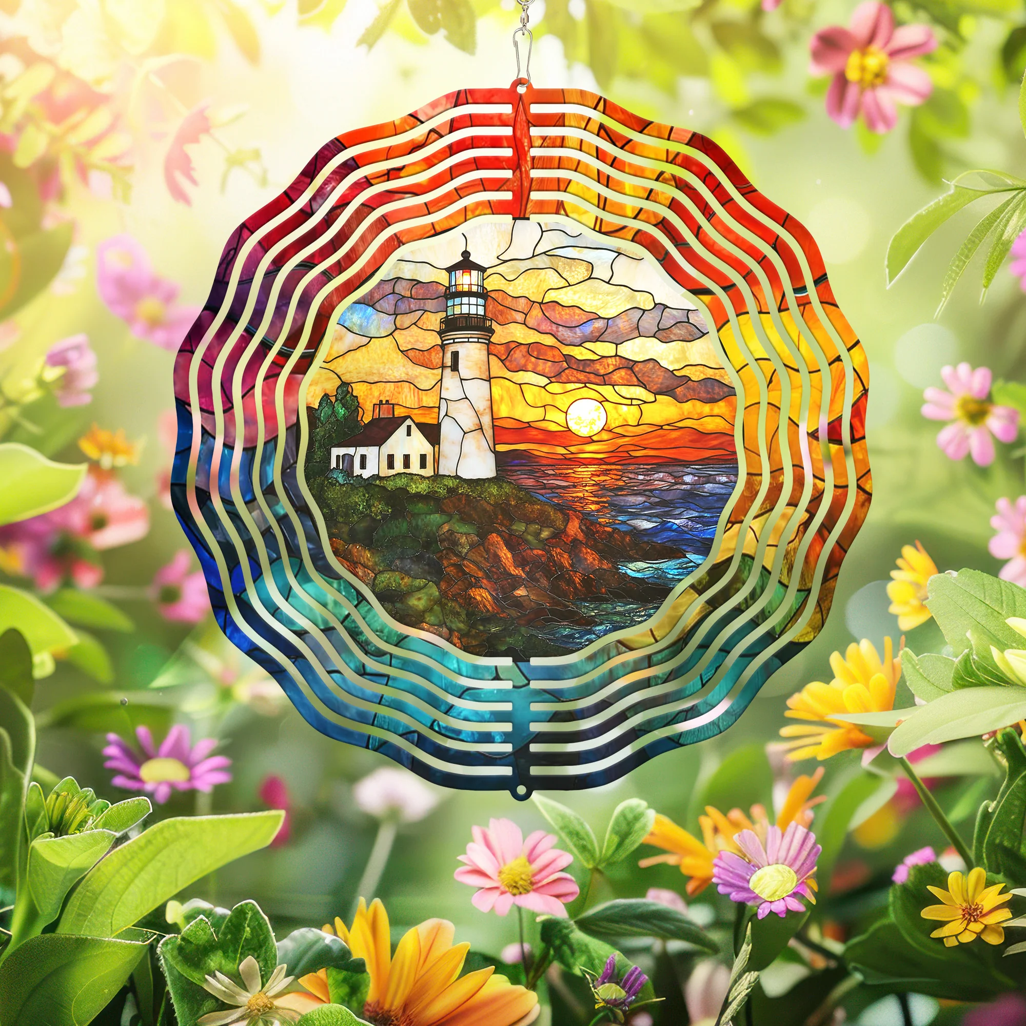 Lighthouse Wind Spinner