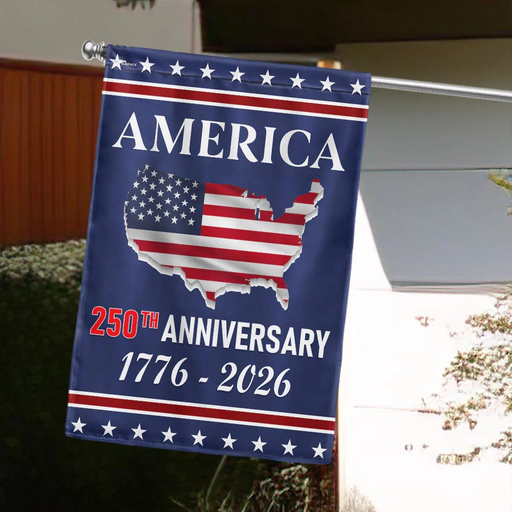 Bimipi American Flag - 250th Anniversary Semiquincentennial America Map Flag