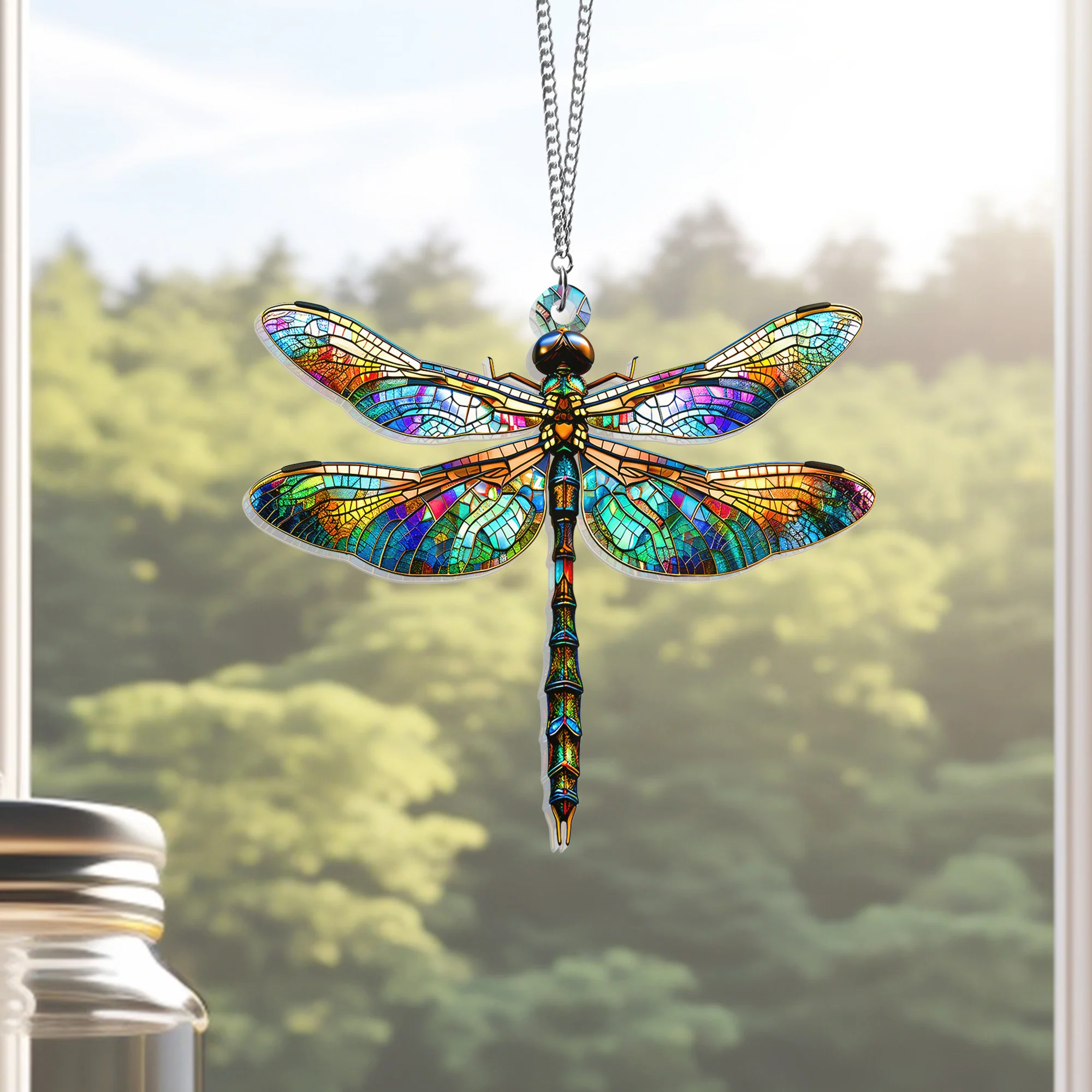 Dragonfly Suncatcher Hanging Sign
