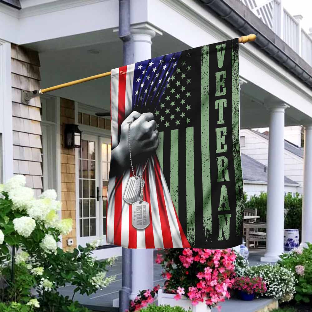 United States Veteran American Flag Honoring All Who Served Patriotic Veterans Day Decor