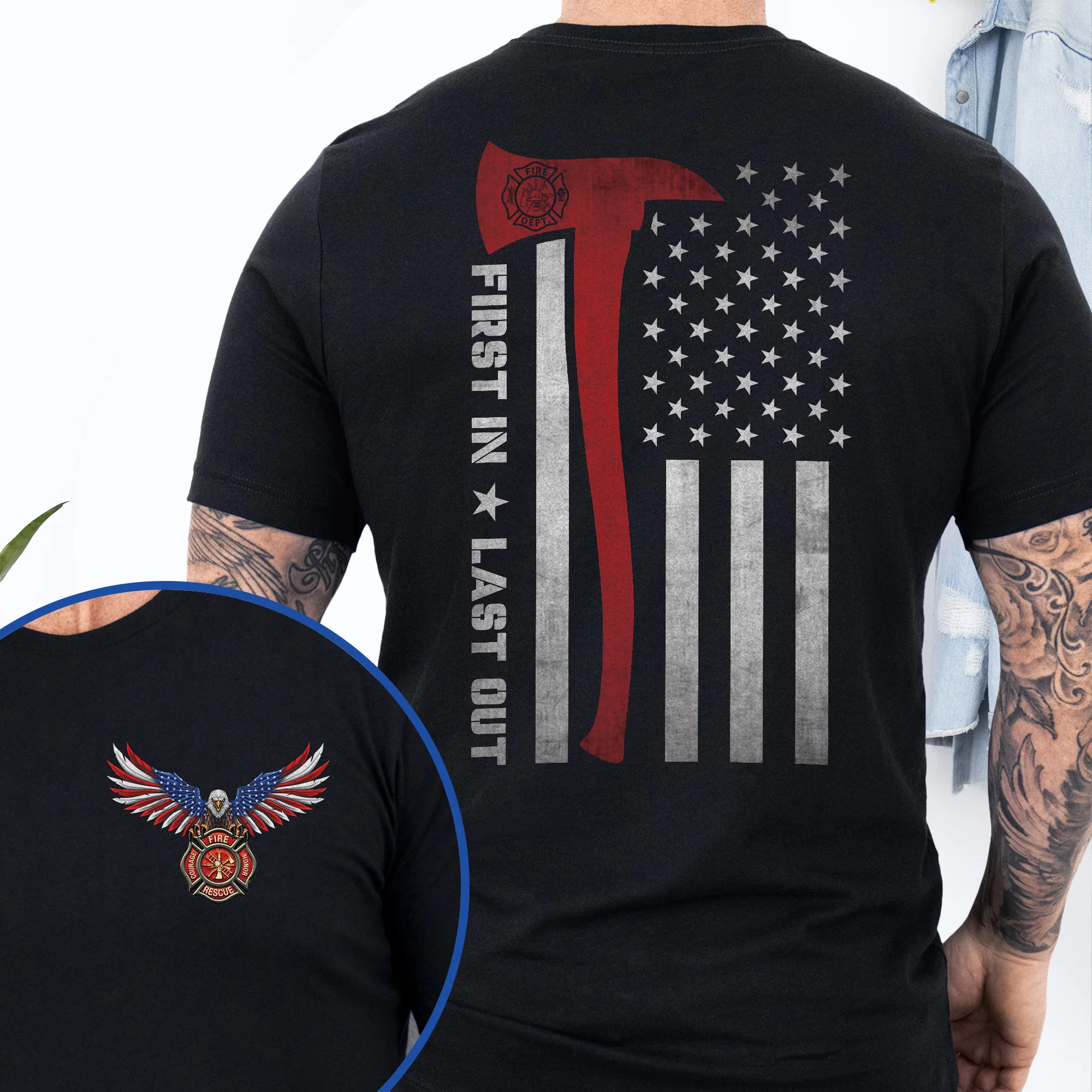 American Eagle The Thin Red Line Firefighter T-Shirt