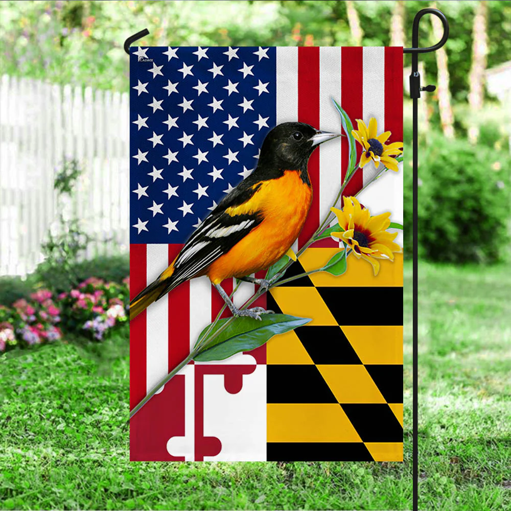 Maryland Flag Baltimore Oriole And Black-eyed Susan