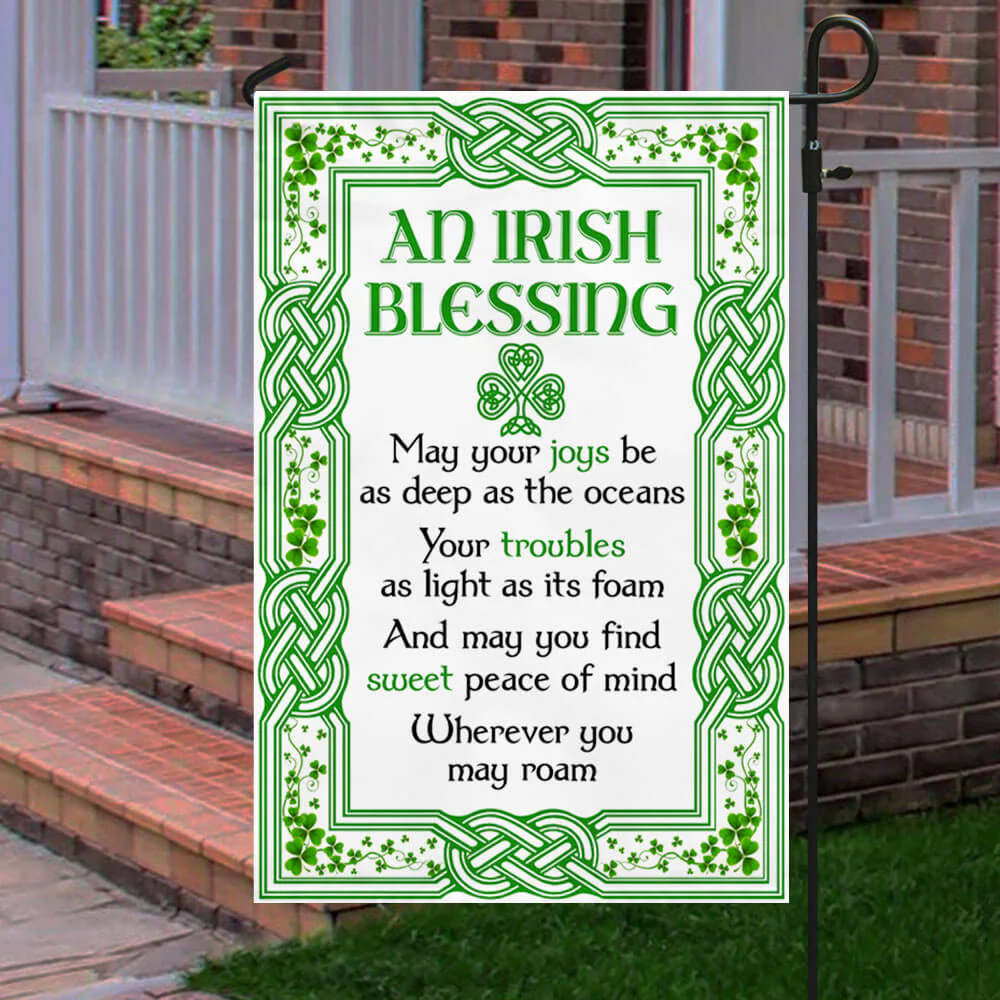 Irish Blessing Flag St. Patrick's Day Shamrock