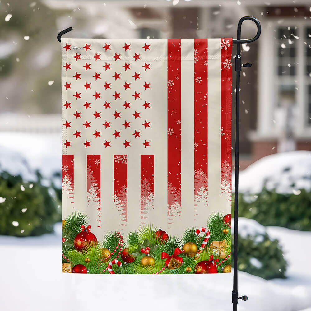 Merry Christmas American Flag - Patriotic Holiday Gift & Décor  - 3-Day Shipping
