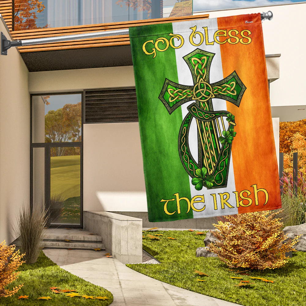 Irish Celtic Knot Cross St. Patrick’s Day Flag