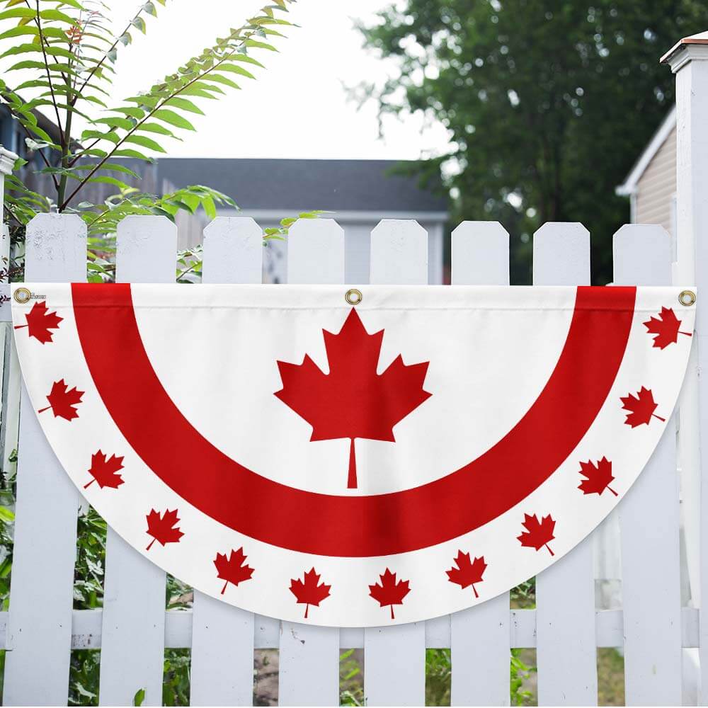 Happy Canada Day 1st Of july Non-Pleated Fan Flag