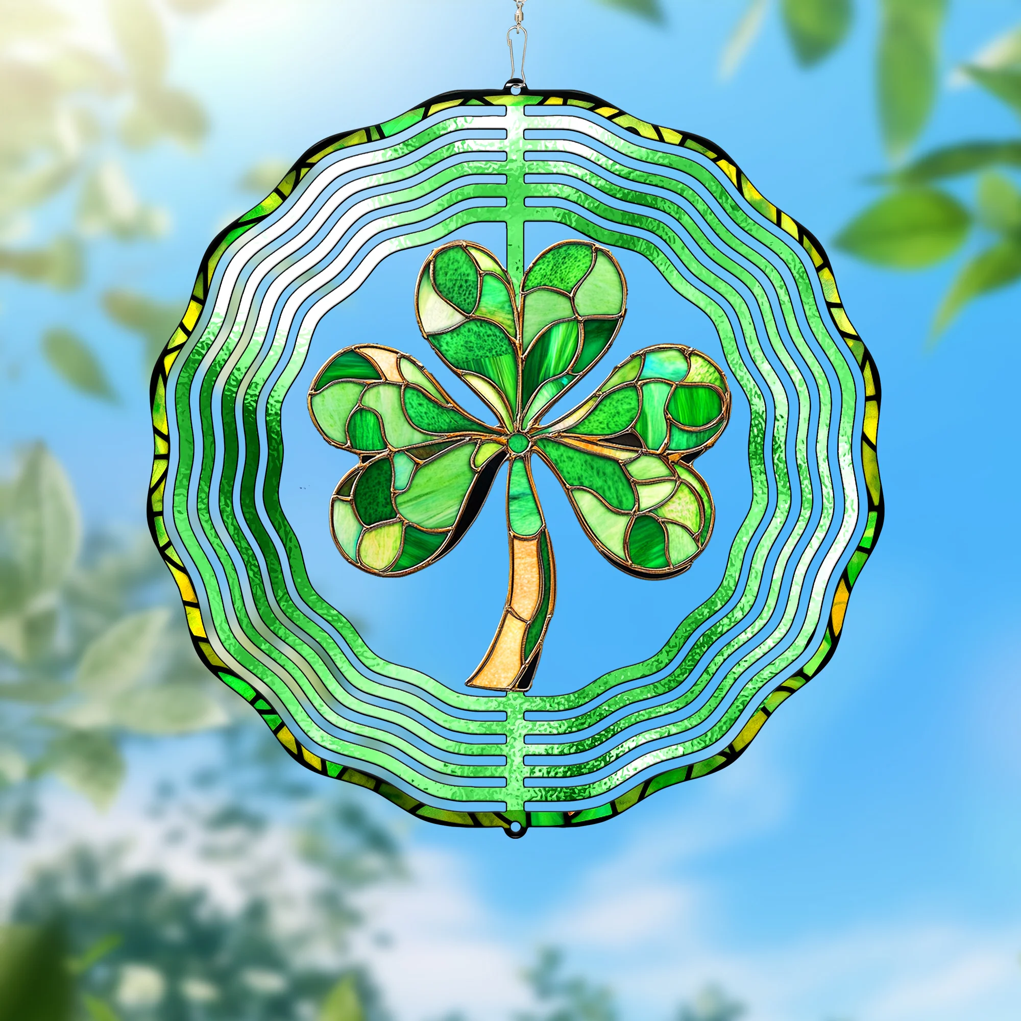 Irish Shamrock Wind Spinner – Perfect for St. Patrick’s Day Decor