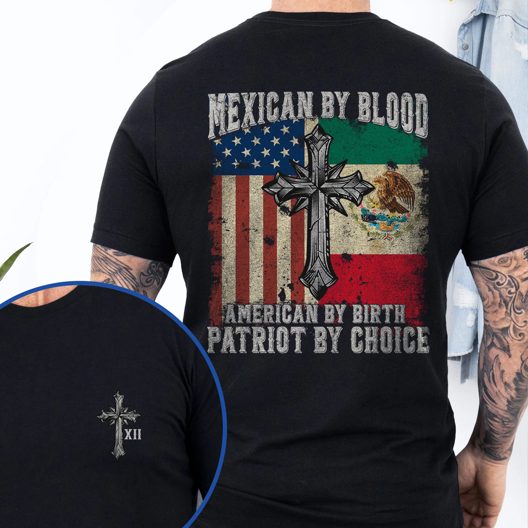 Mexican By Blood T-Shirt American Mexico T-Shirt