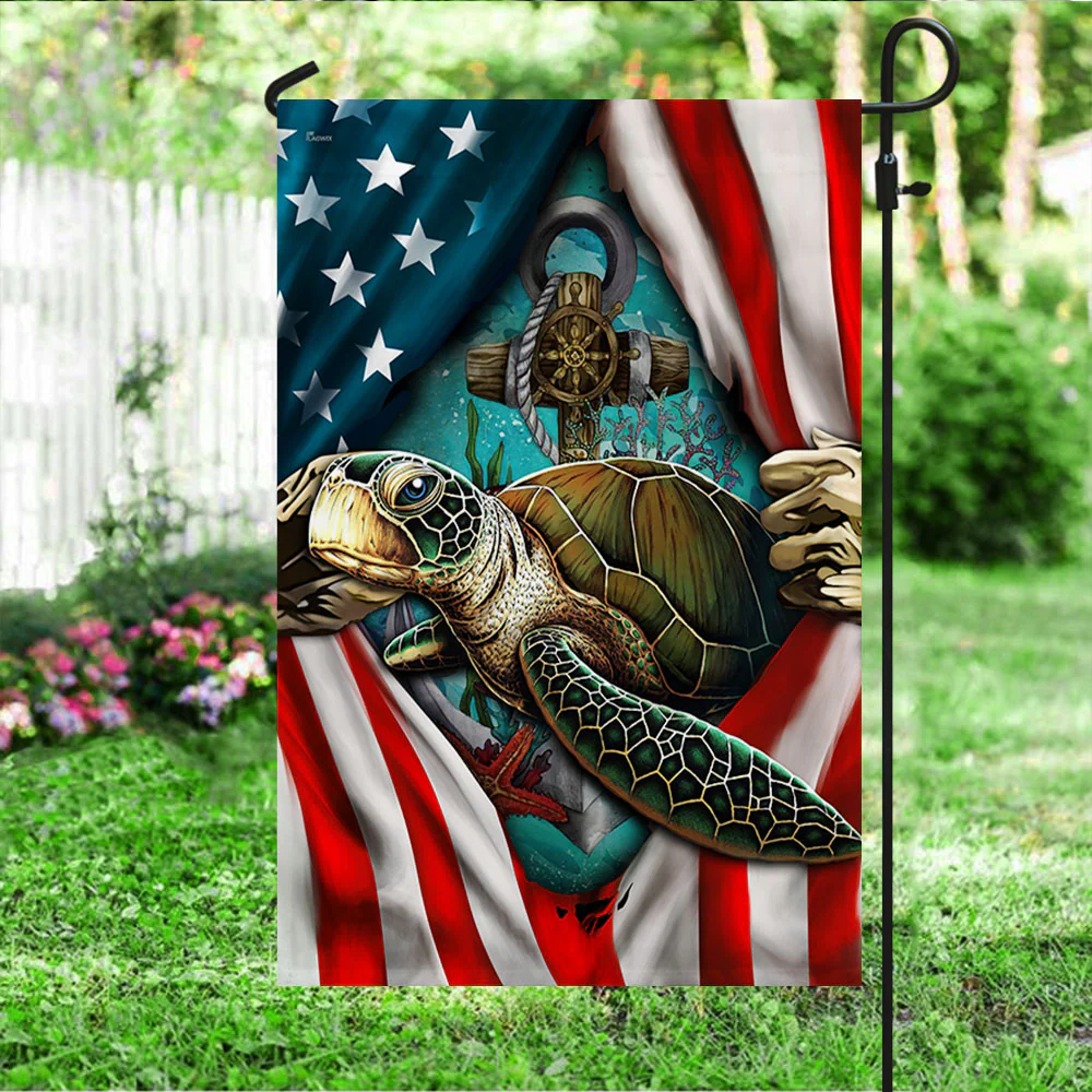 Turtle American Flag