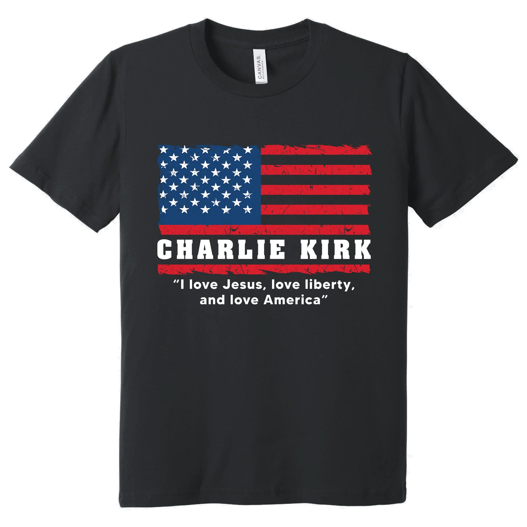 Charlie Kirk American Flag T-Shirt - Patriotic Christian Tee