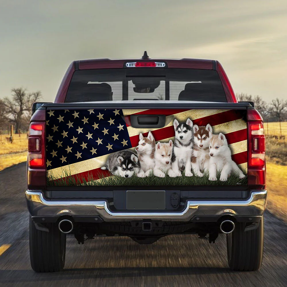 Husky American Truck Tailgate Decal Sticker Wrap
