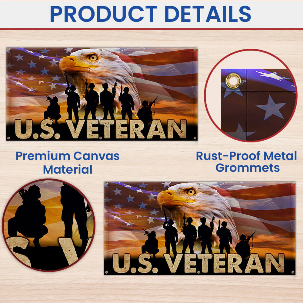 U.S. Veteran Military Fence Banner