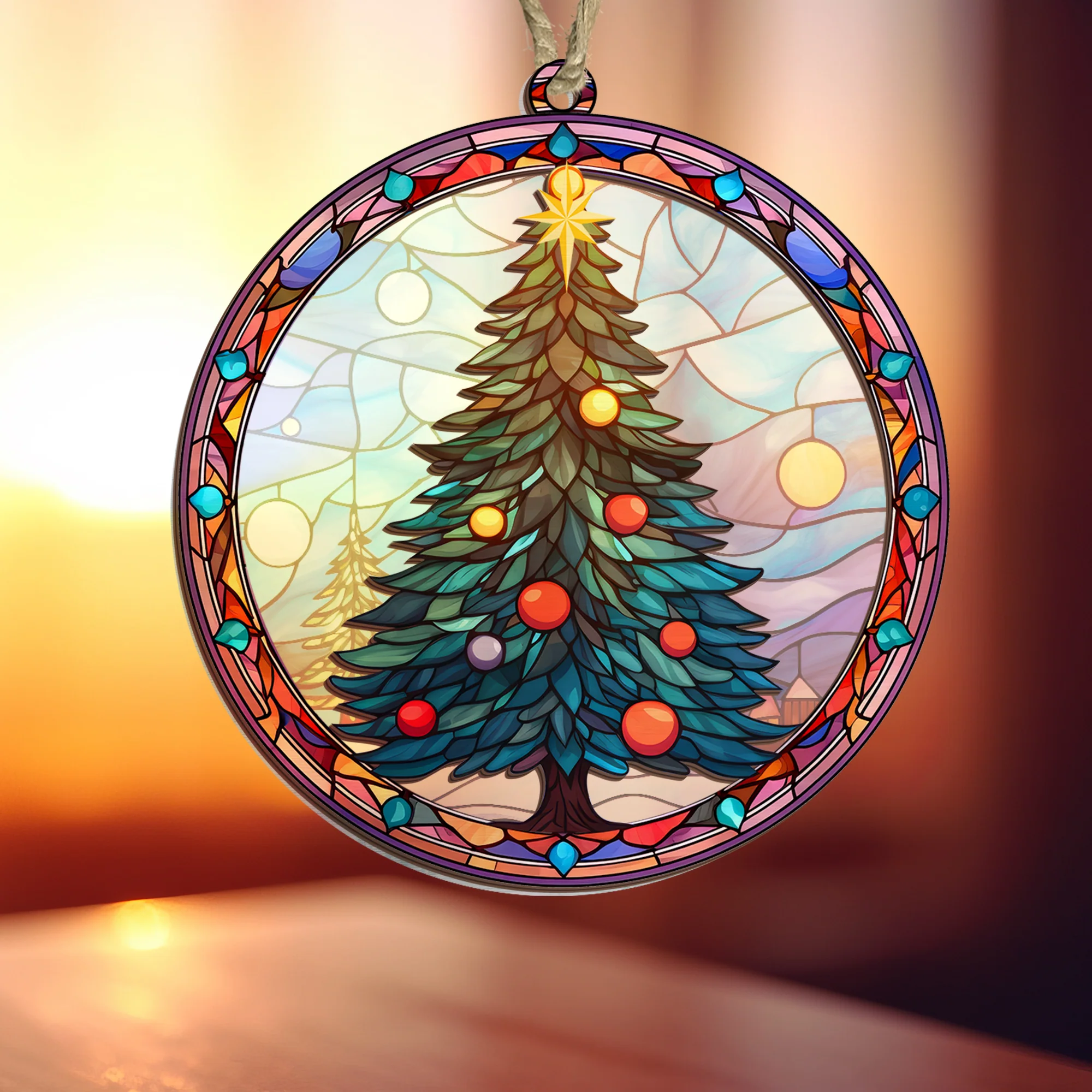 Christmas Tree Suncatcher Ornament