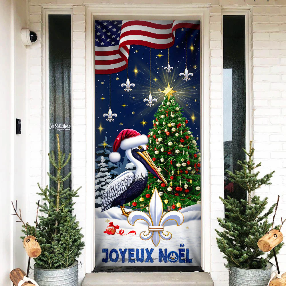 Louisiana Christmas Cajun Christmas Joyeux Noel Door Cover