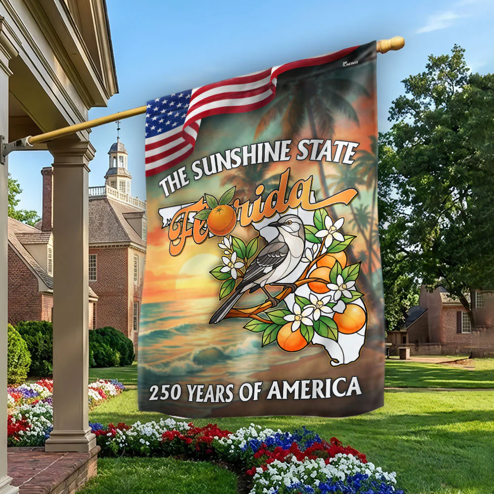 Florida Flag, 250 Years of America The Sunshine State US Flag