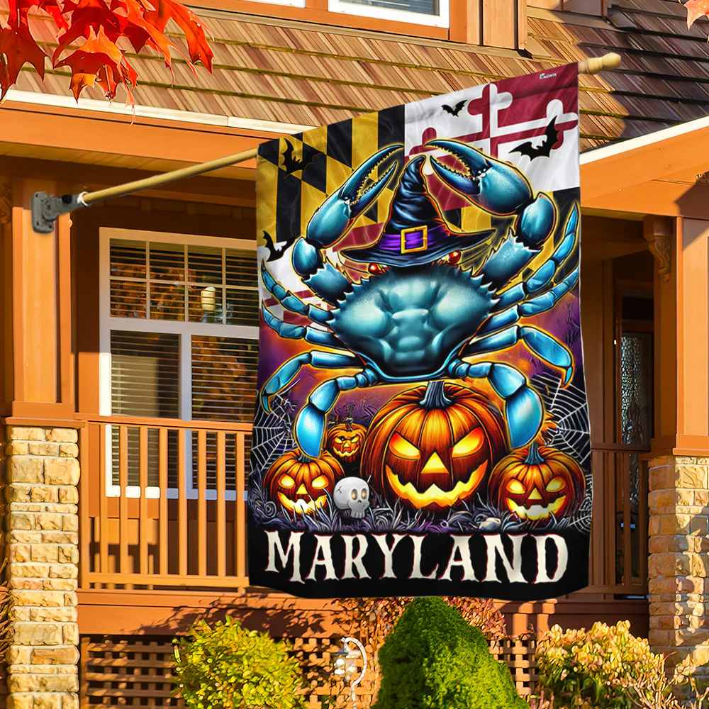 Maryland Halloween Crab Flag