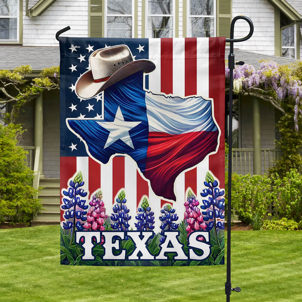 Texas Bluebonnet Flag Texas Flag American Flag