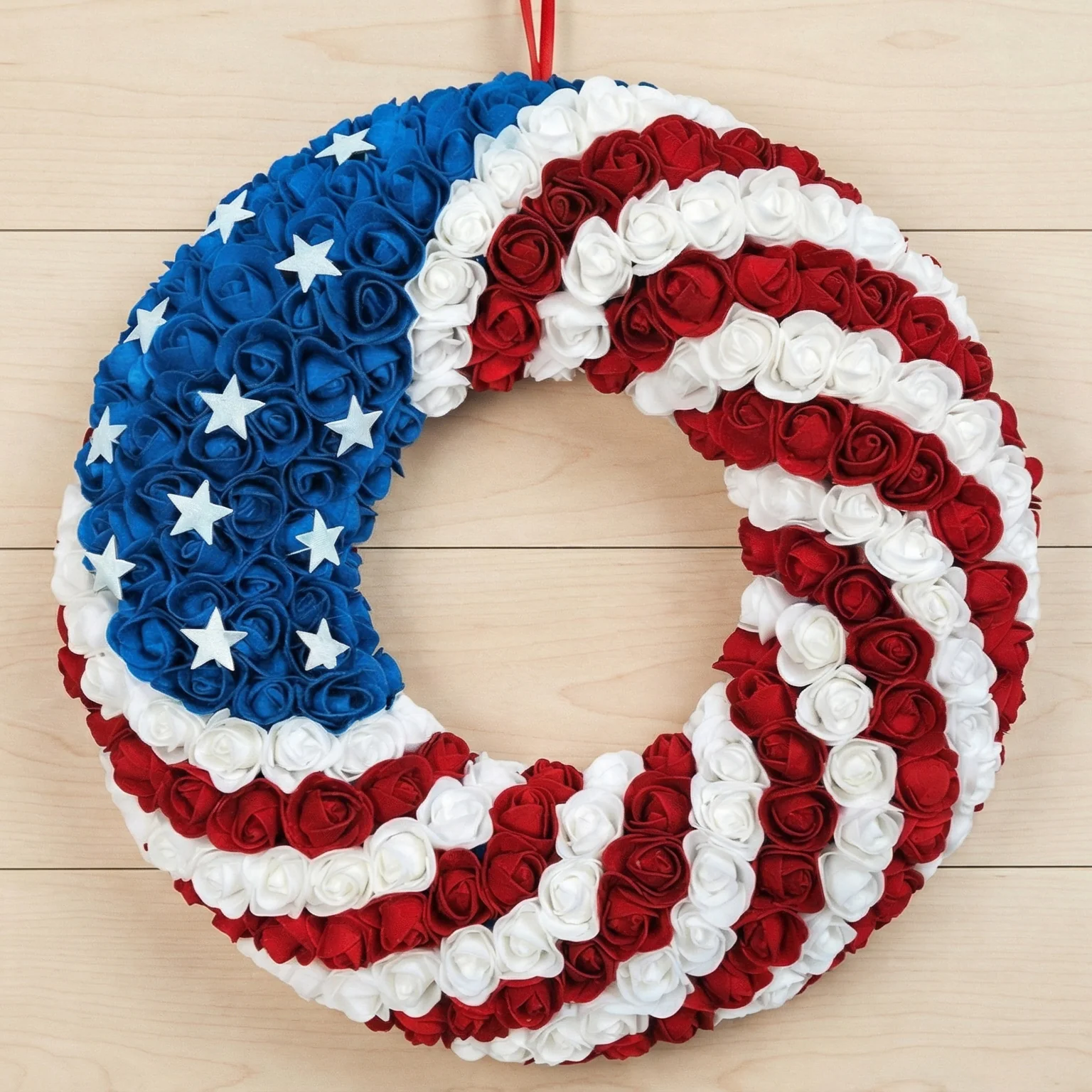 Patriotic Front Door Wreath for 250 Years of America Decoration