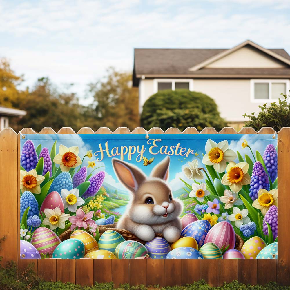 Happy Easter Fence Banner