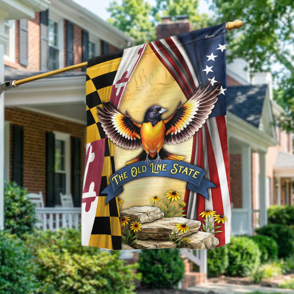 Maryland Baltimore Oriole Bird Flag, The Old Line State Betsy Ross 250 Flag