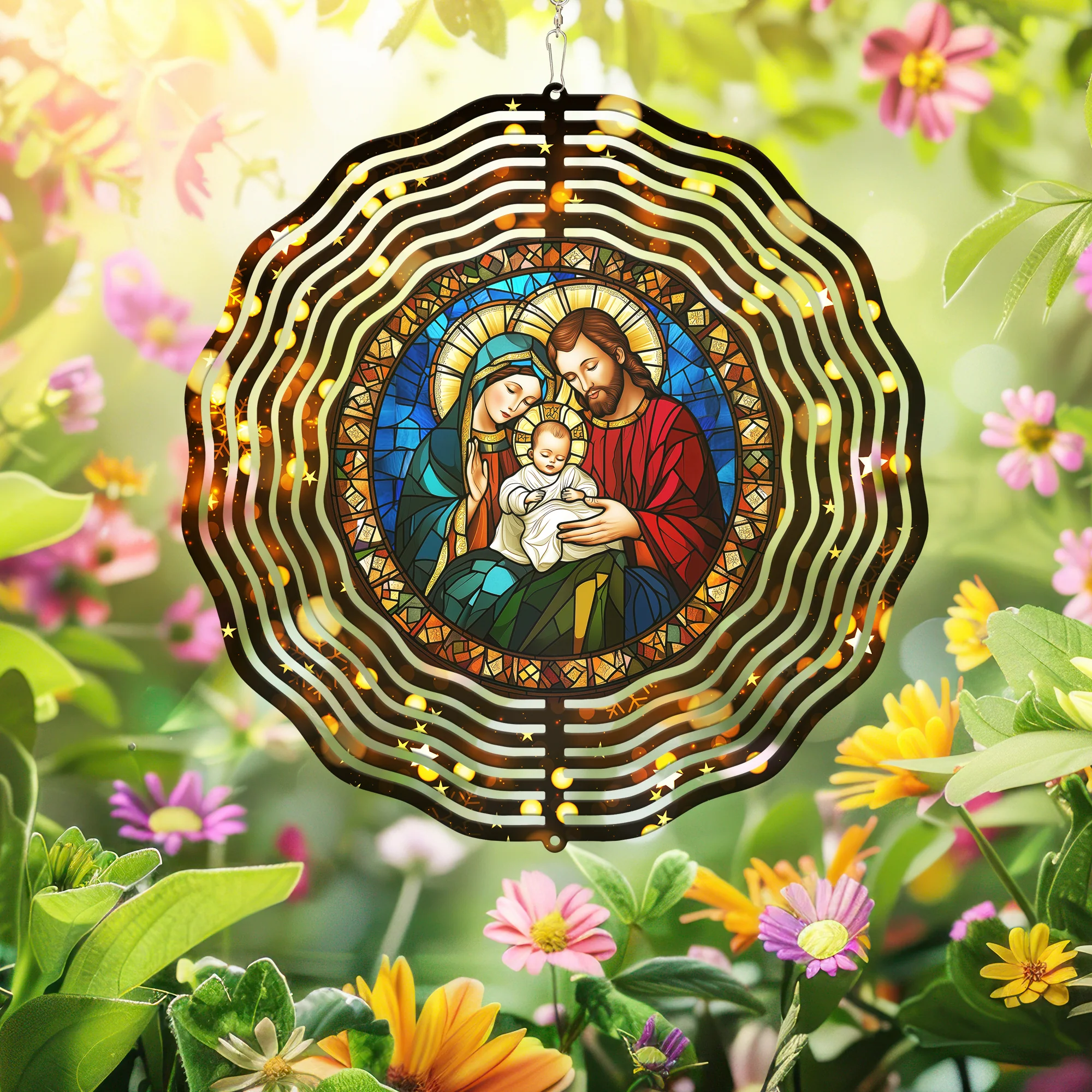 Nativity Christmas Wind Spinner