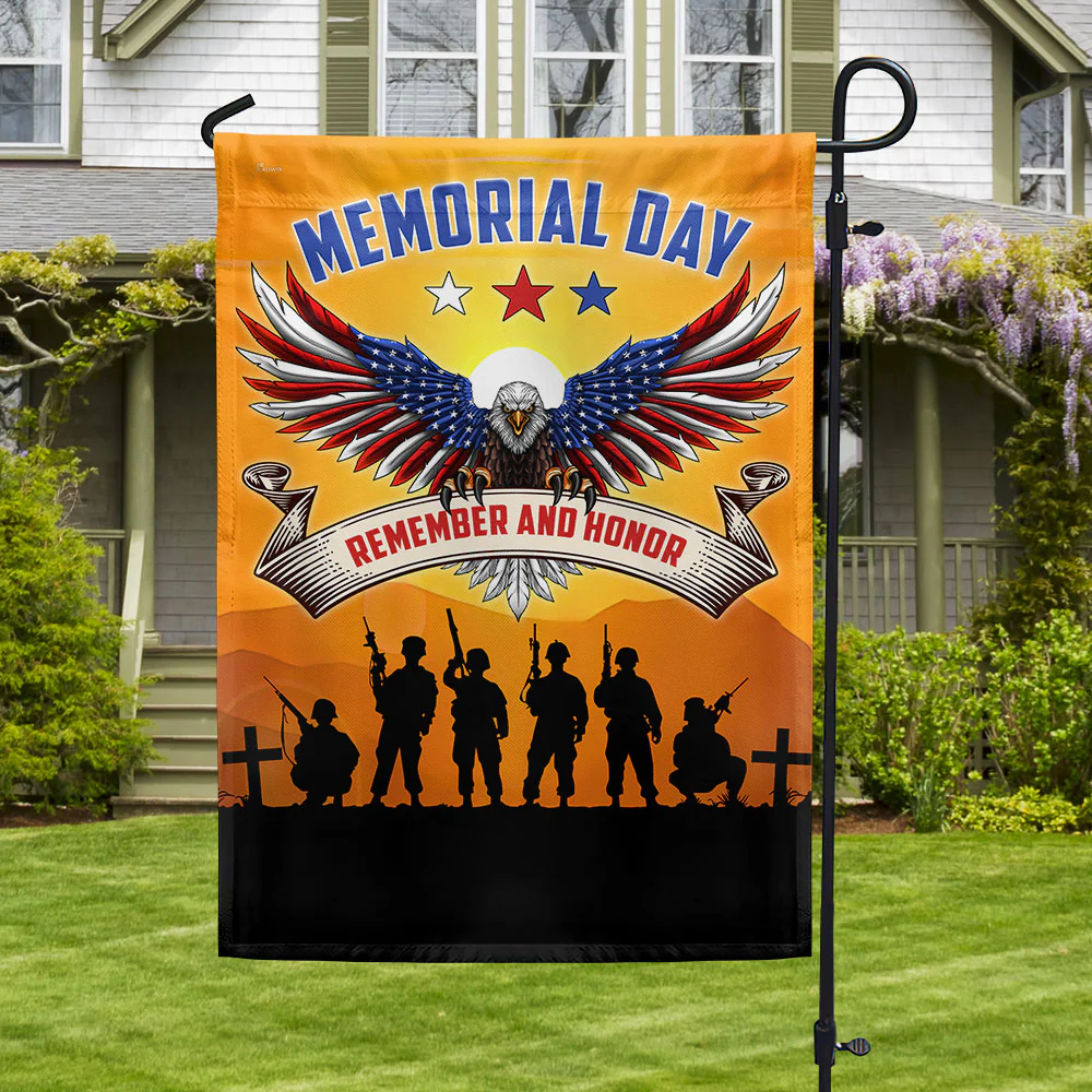 US Veterans Eagle Flag Remember and Honor Memorial Day Patriotic Veterans Day Decor