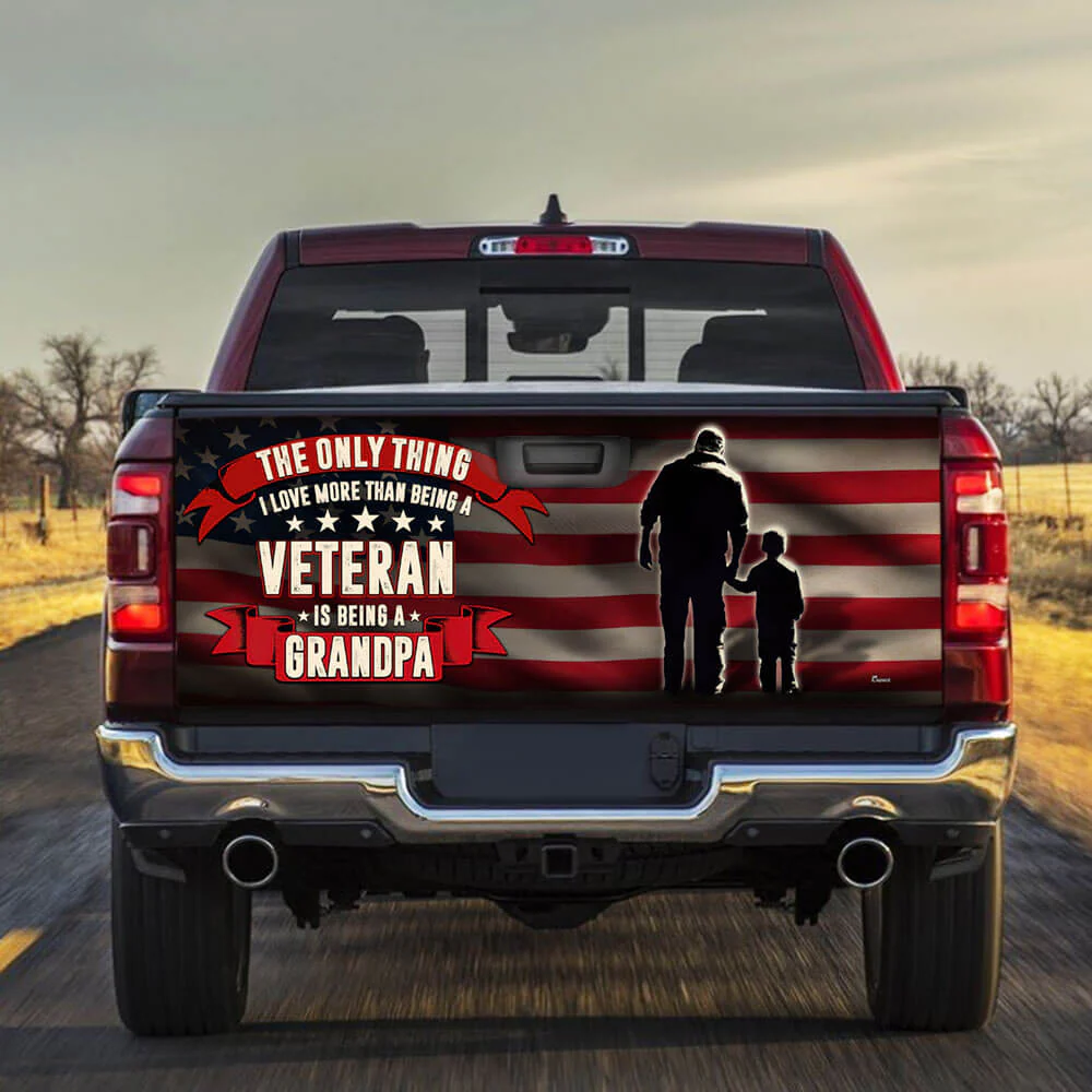 Veteran Grandpa Truck Tailgate Decal Sticker Wrap