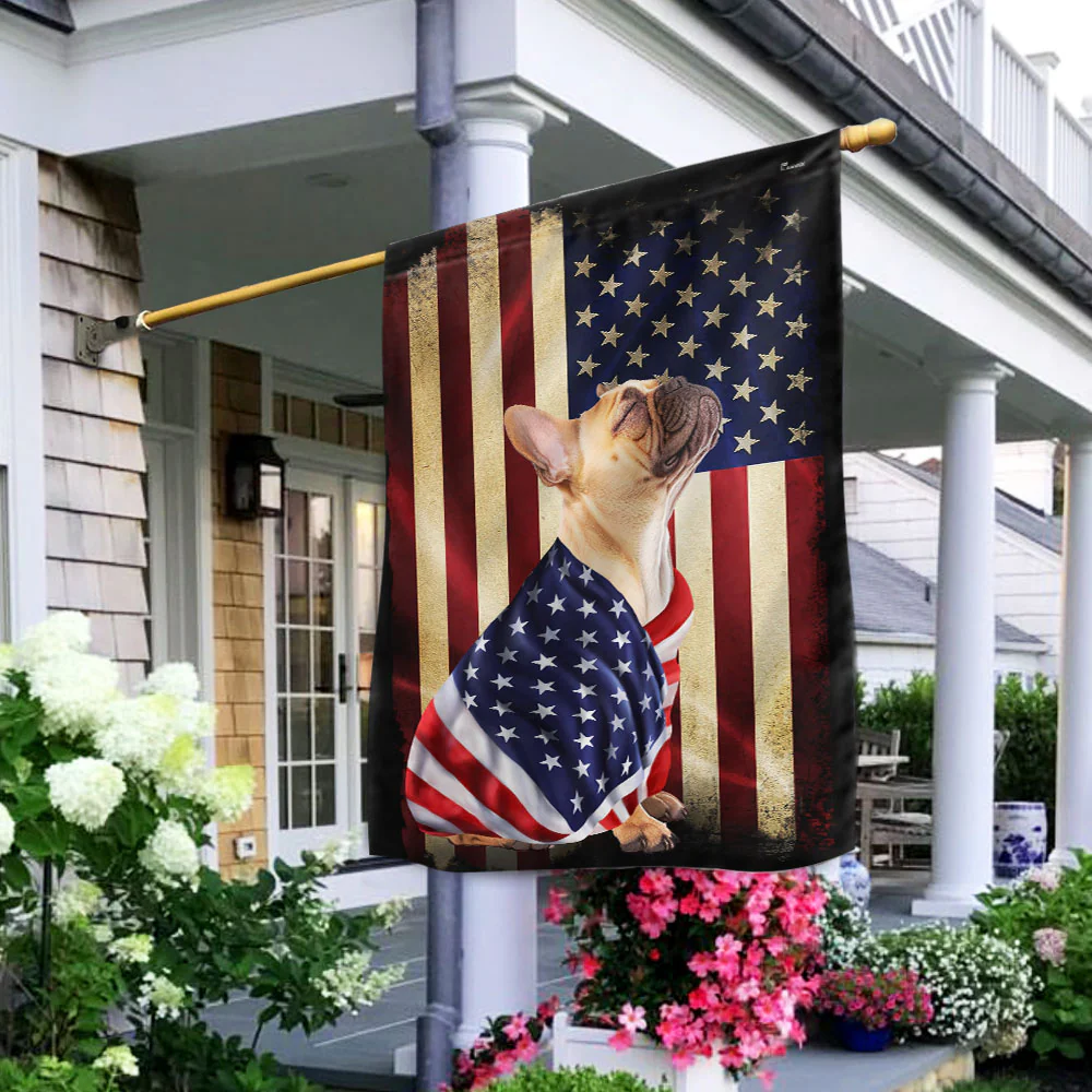 French Bulldog American Flag - Wrapped in Glory Flag 3-Day Shipping