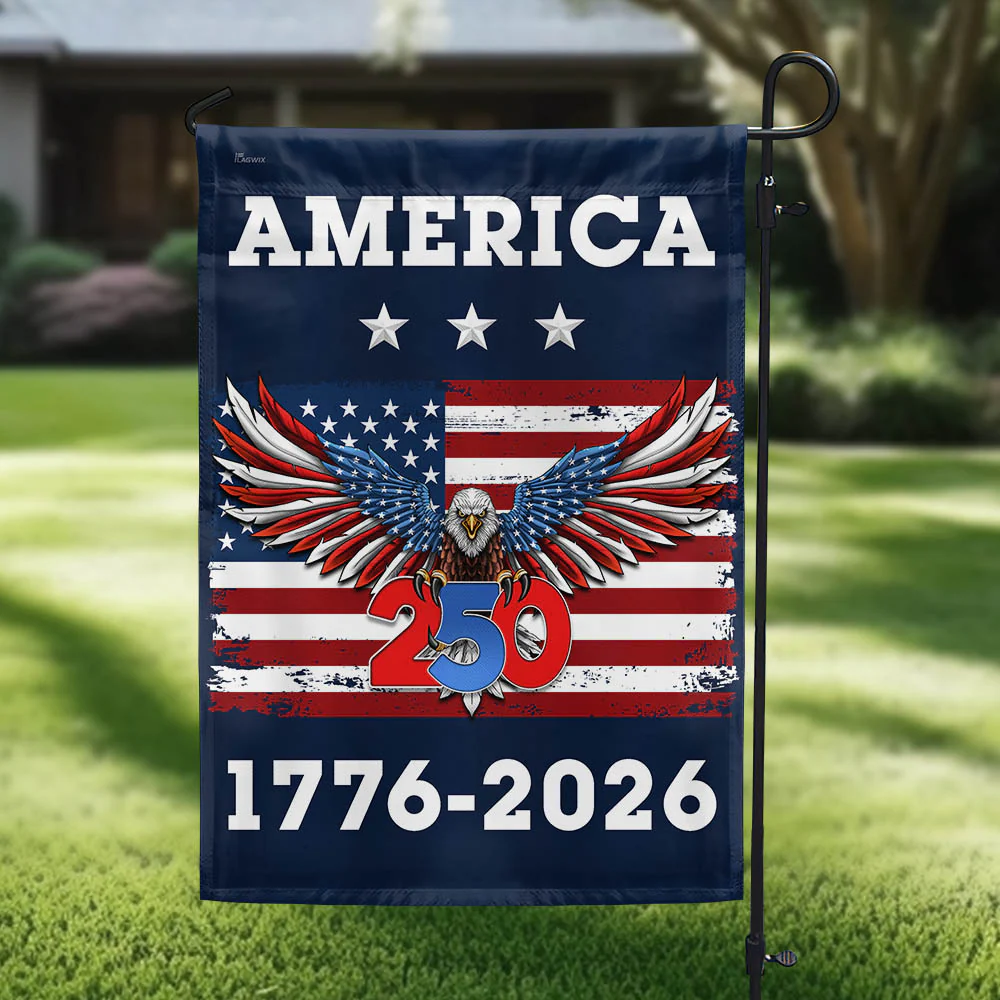 America 250th Anniversary United States Semiquincentennial 1776-2026 Patriotic Eagle Flag