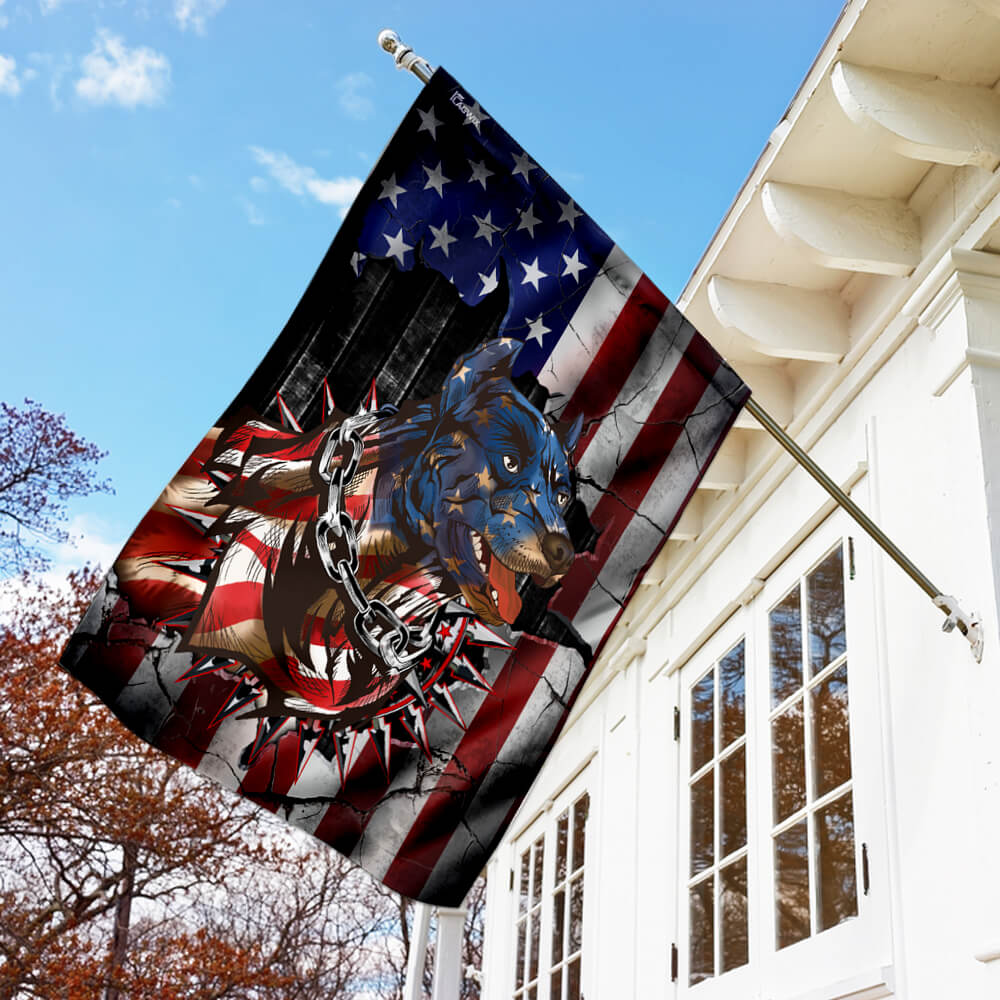 Pitbull American Flag