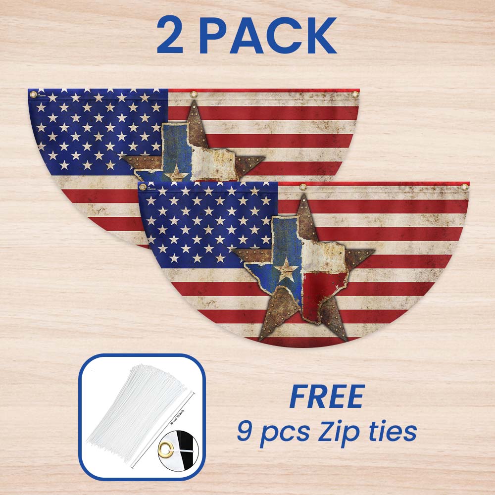 Texas Texan American Non-Pleated Fan flag