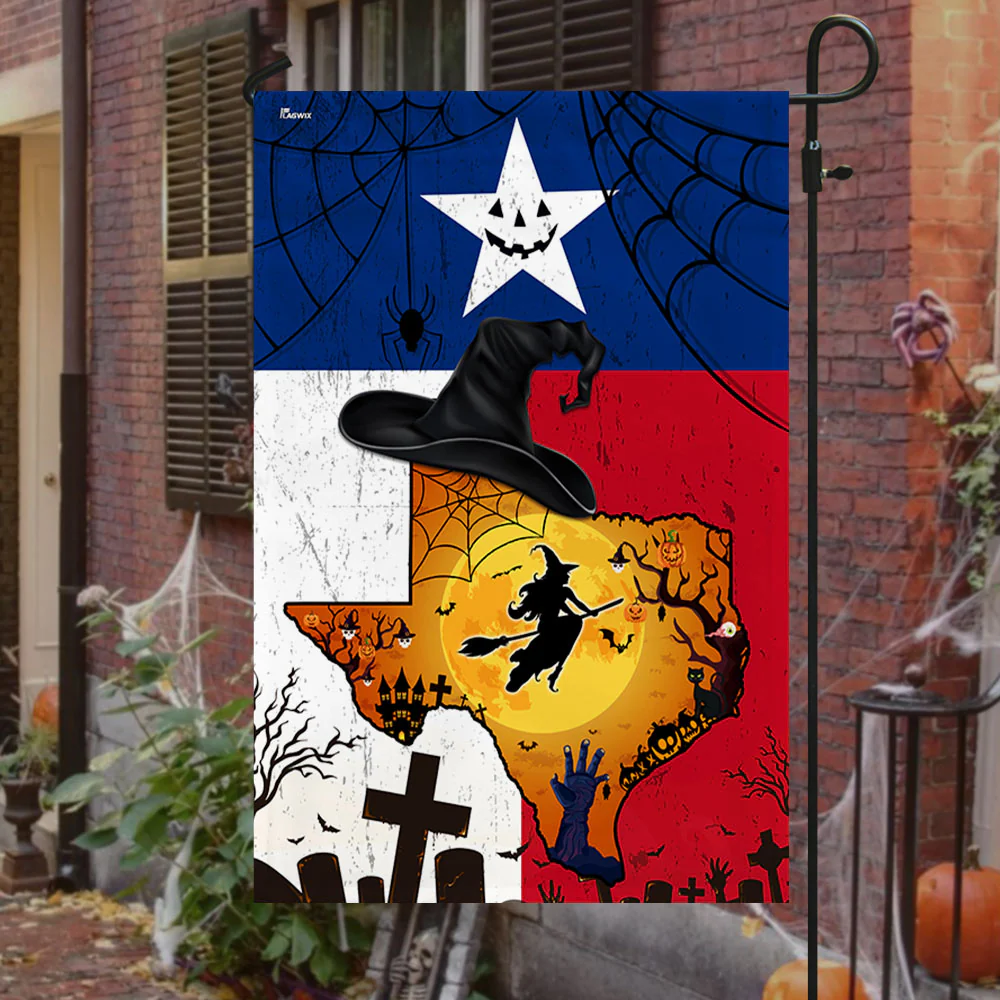 Texas Halloween Flag Halloween Witches Pumpkin Texas Flag