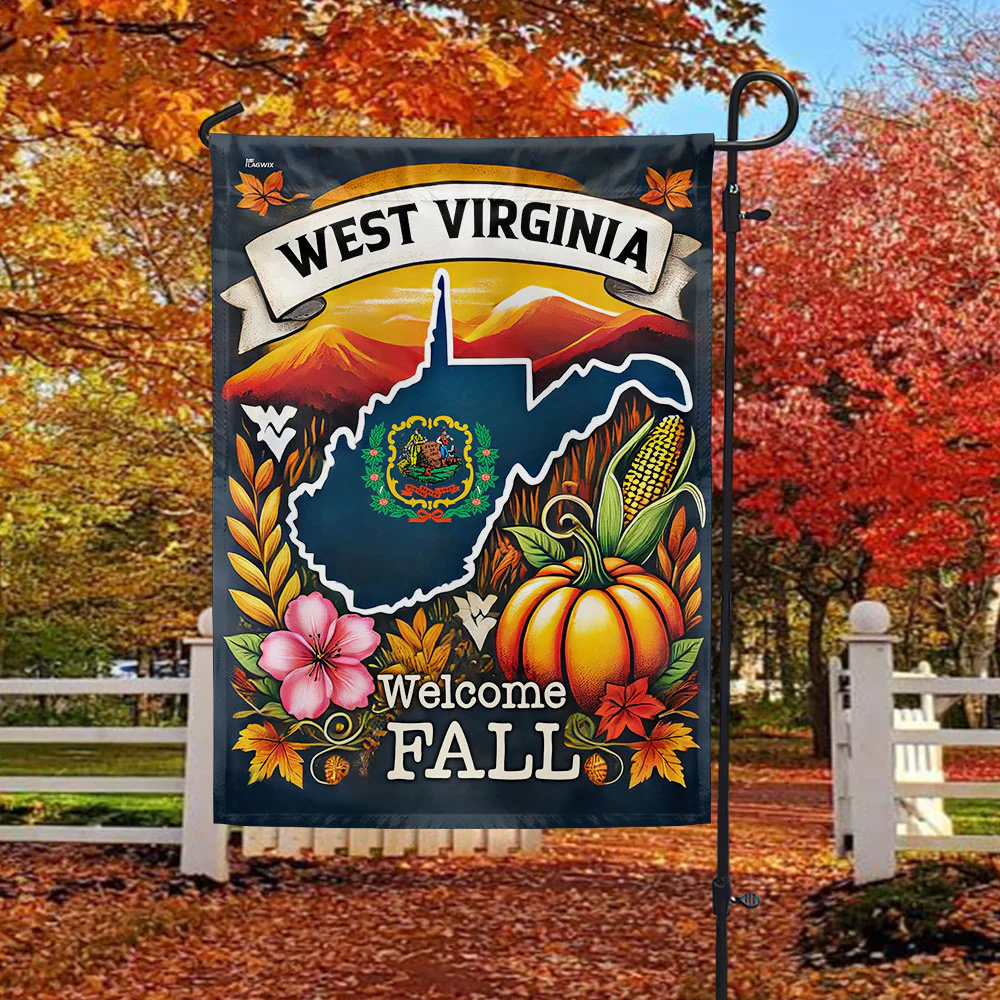 West Virginia Welcome Fall Flag