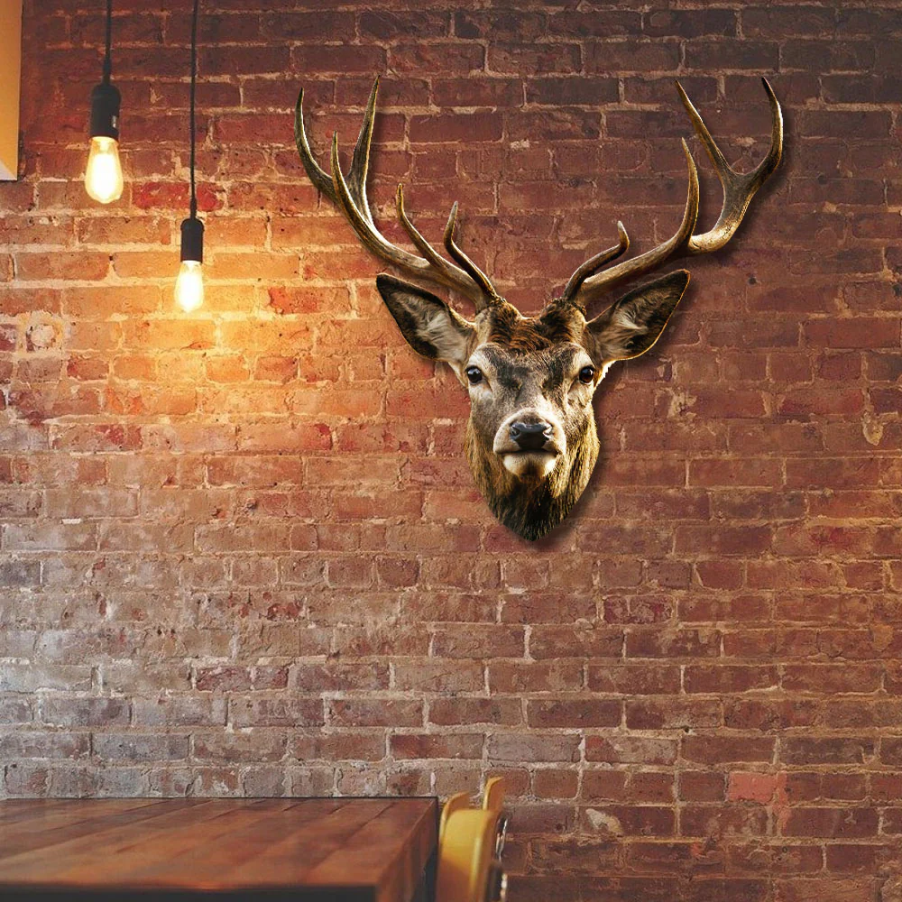 Deer Head Vintage Hanging Metal Sign