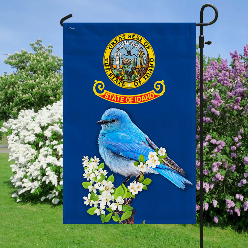 Idaho Flag The State Bird Mountain Bluebird