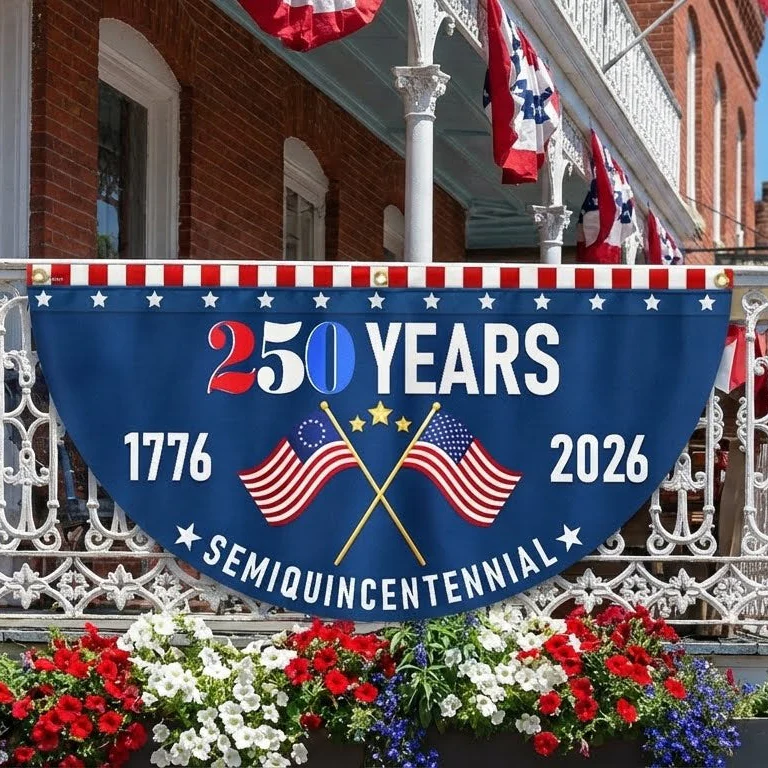 Bimipi American Flag - Bimipi America 250th Anniversary Non-Pleated Fan Flag
