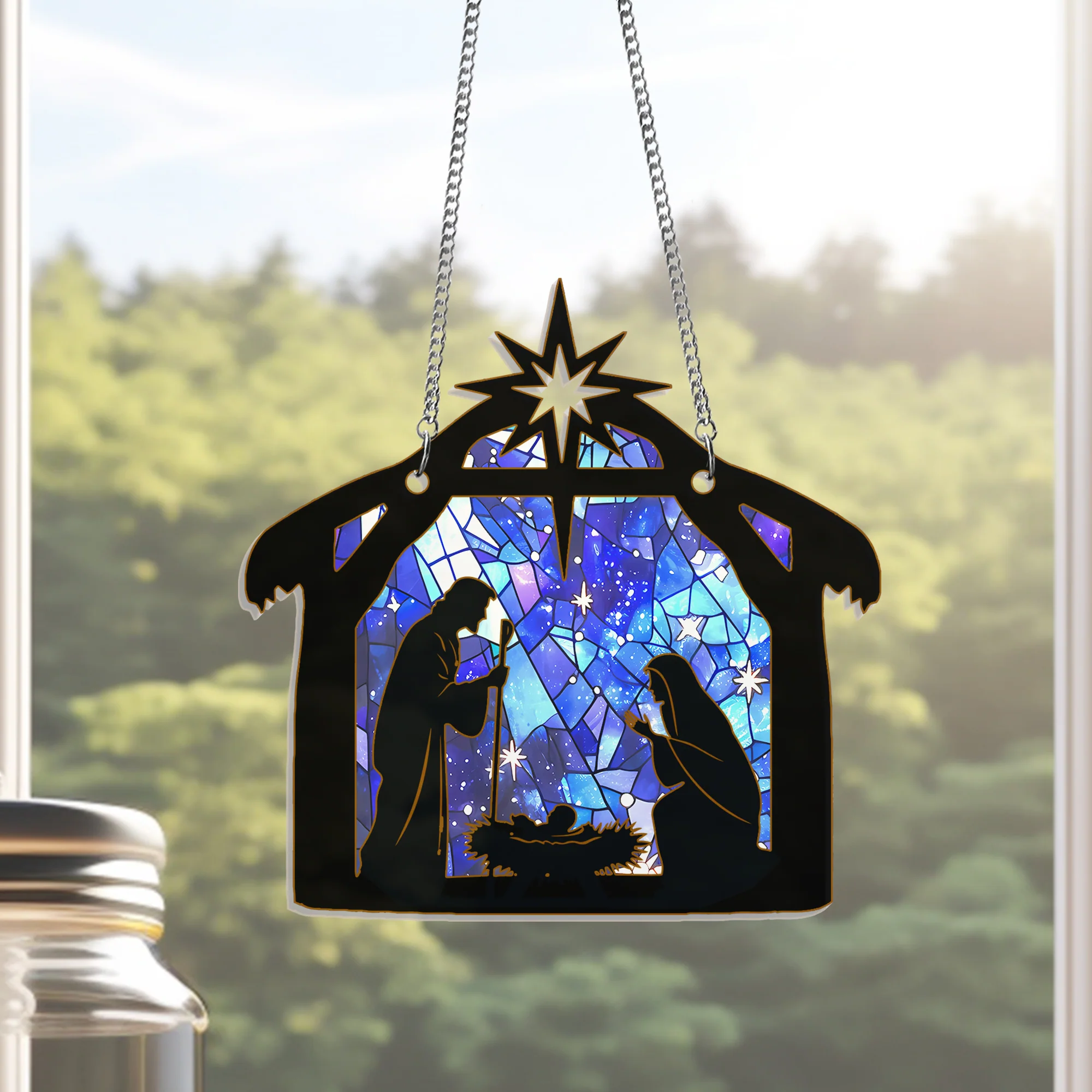 Nativity Jesus Birth Suncatcher Acrylic Hanging