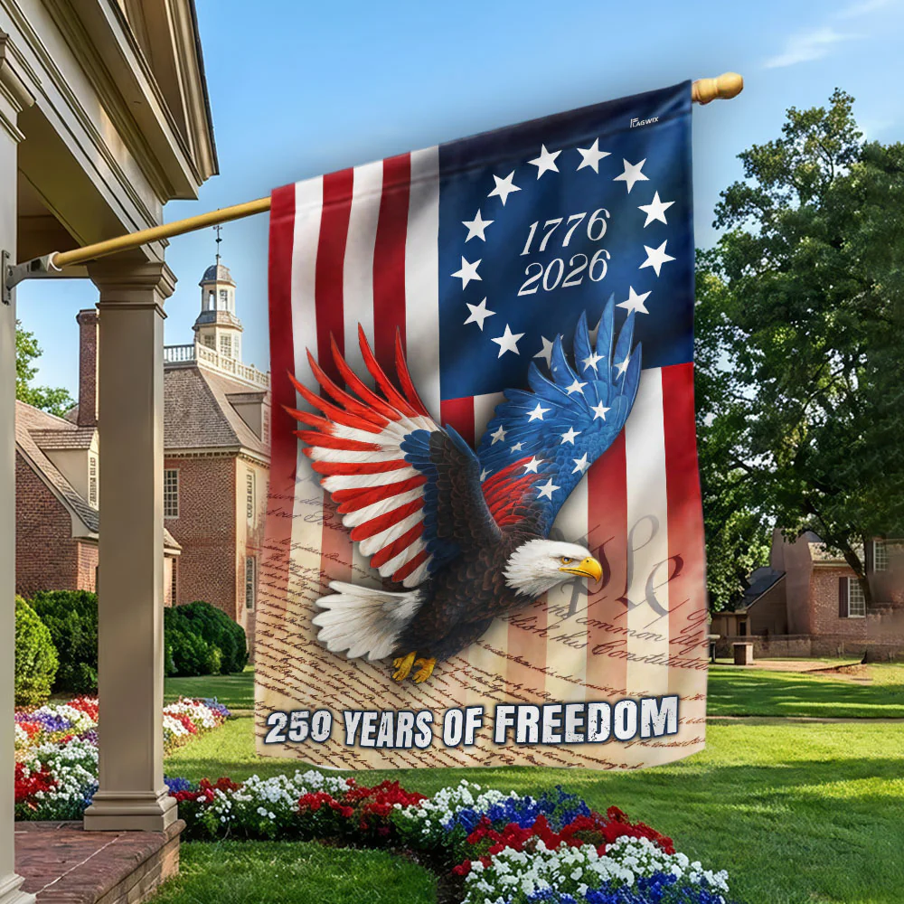 250 Years of Freedom Flag, 1776 2026 Patriotic Eagle We The People Decor