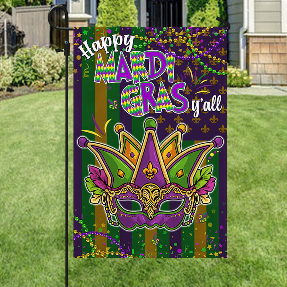 Mardi Gras American Flag, Fat Tuesday Carnival Home Decor