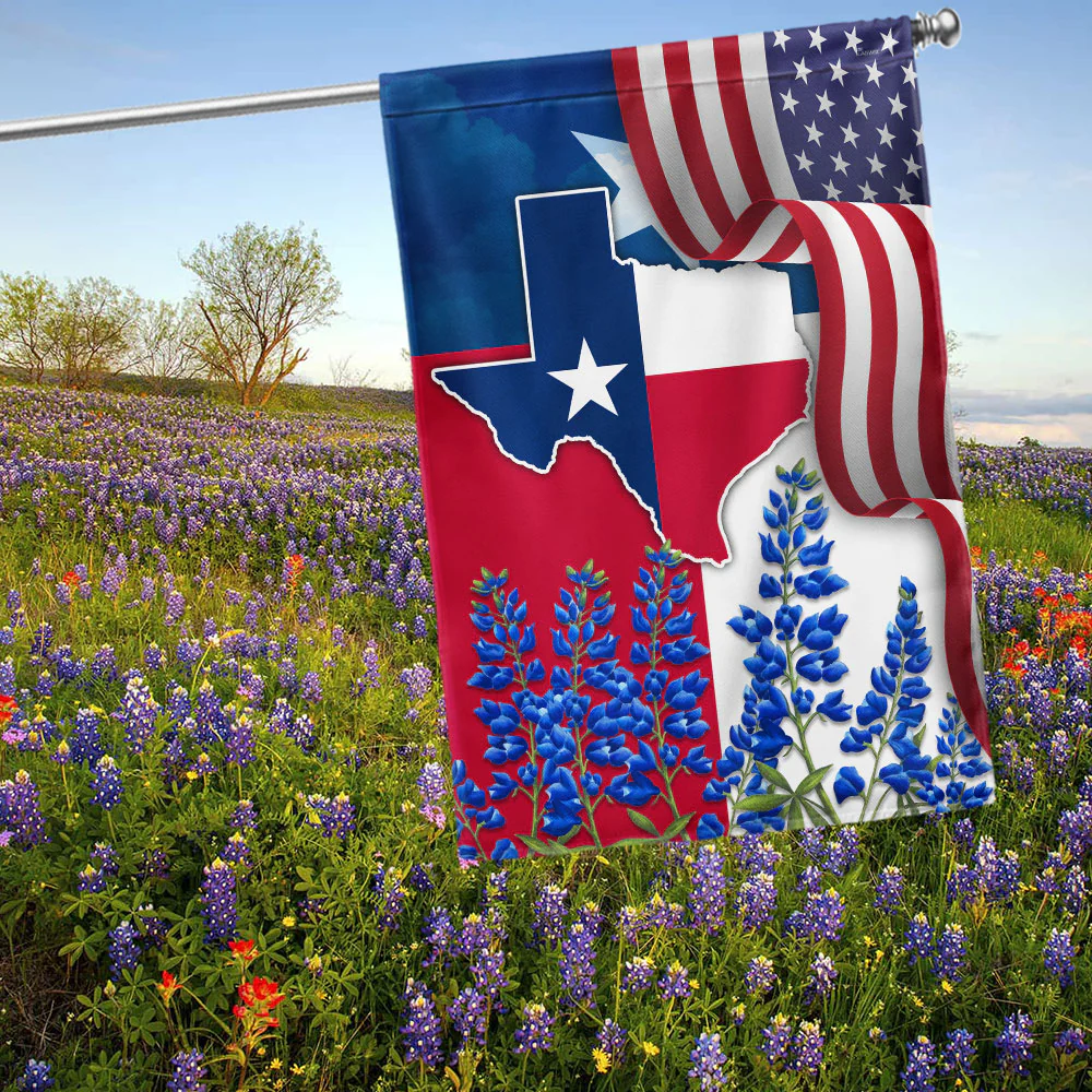 Texas Bluebonnet Flag States Flag
