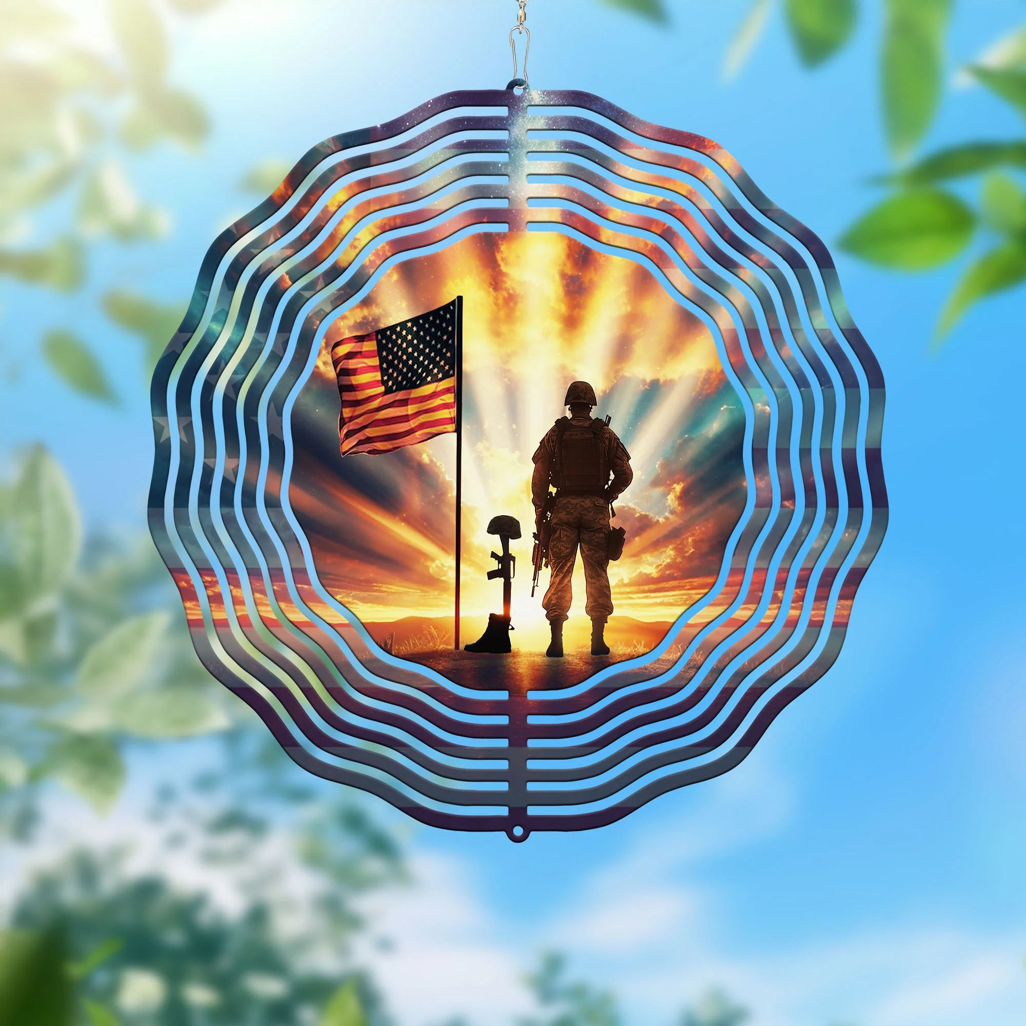 Memorial Day U.S. Veteran Wind Spinner