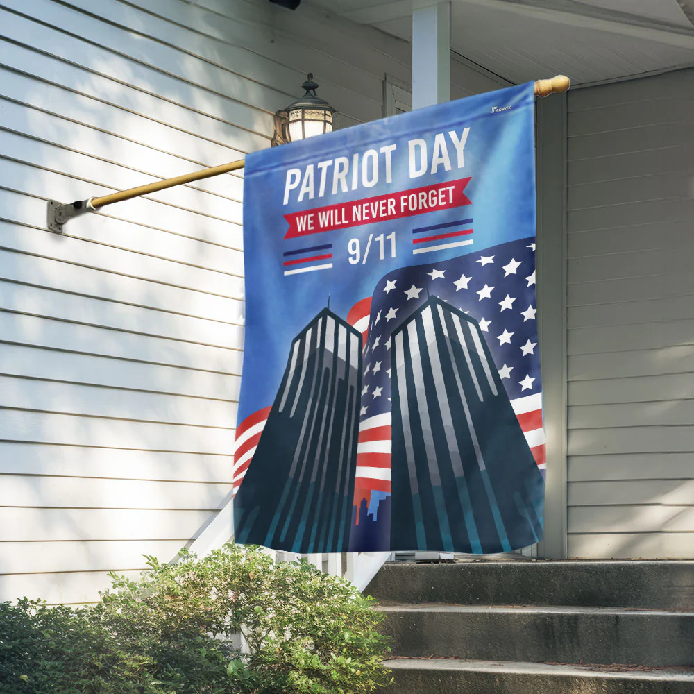American Flag - Patriot Day 9 11 We Will Never Forget Flag for Indoor Outdoor Decor