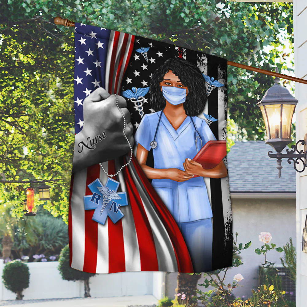 Black Women. Black Nurse. Nurse American Flag
